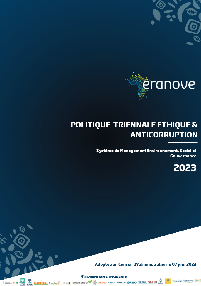 Politique triennale éthique et anti-corruption