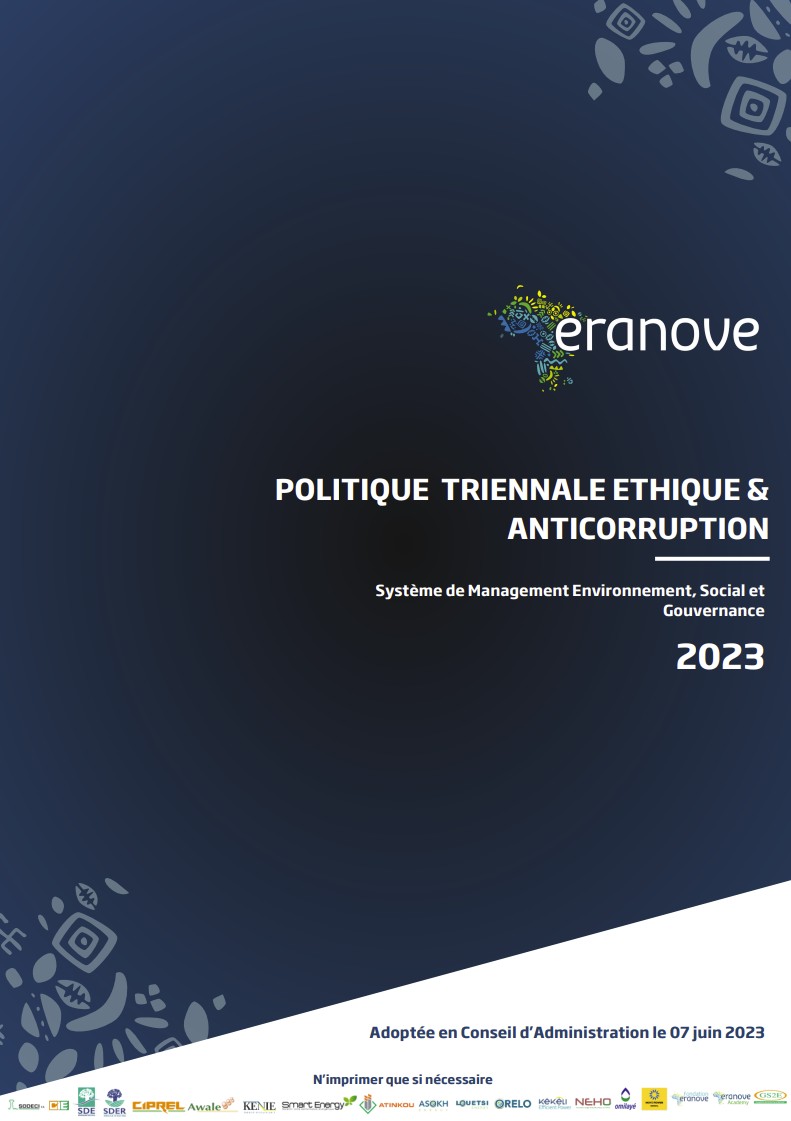 Politique triennale éthique et anti-corruption