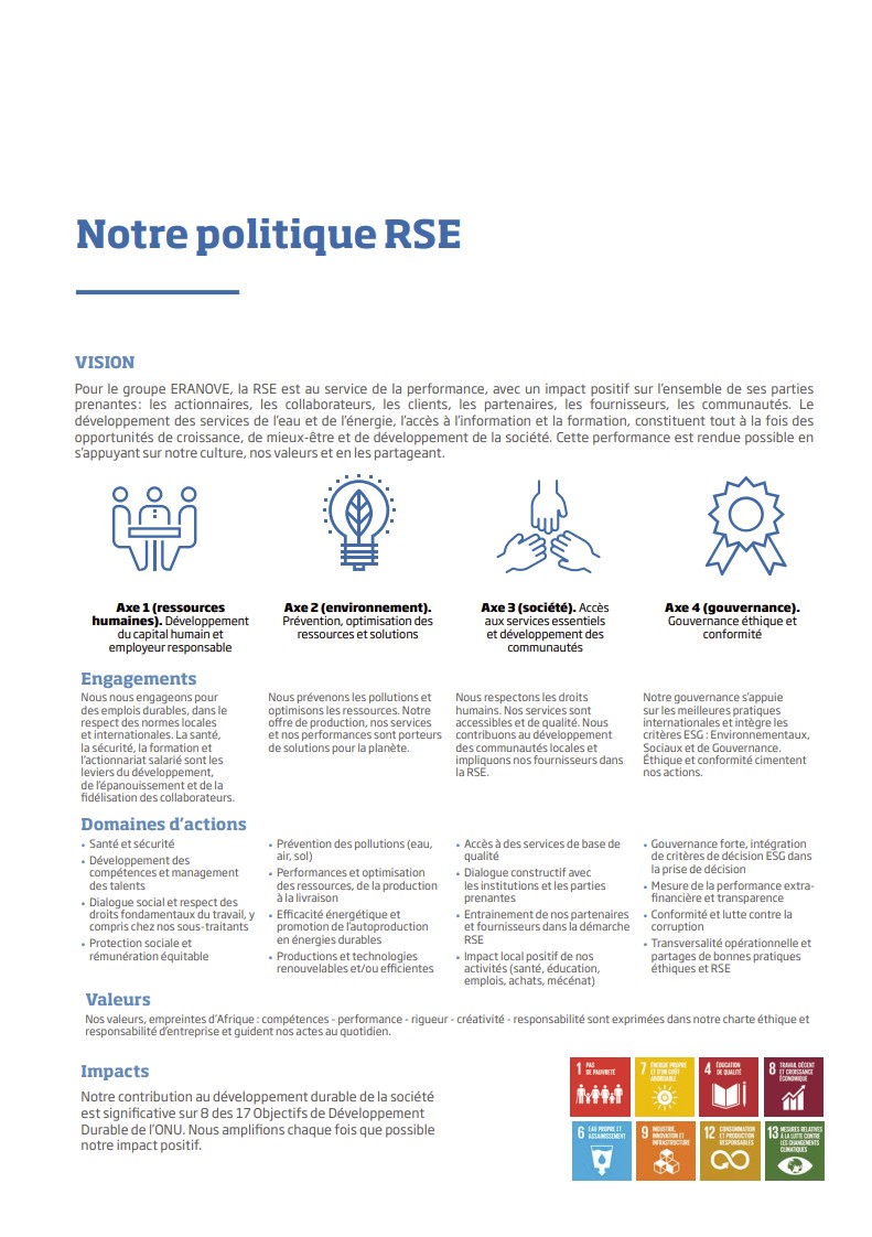 Notre politique RSE